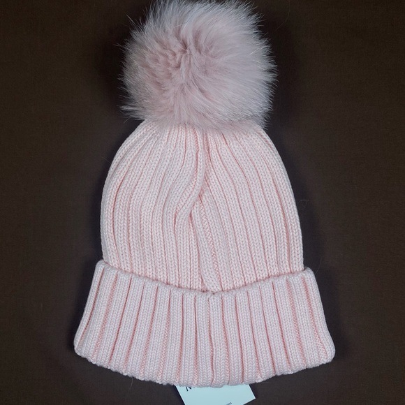 Moncler Pink Knit Beanie w/ Pom Pom – Women’s – New - Picture 3 of 4